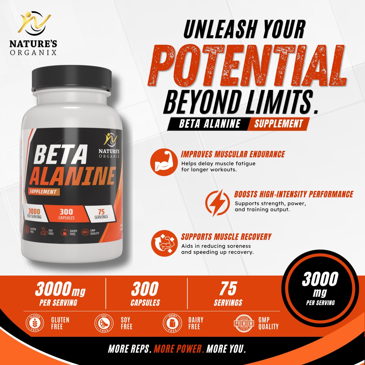 Beta Alanine Capsules 300ct