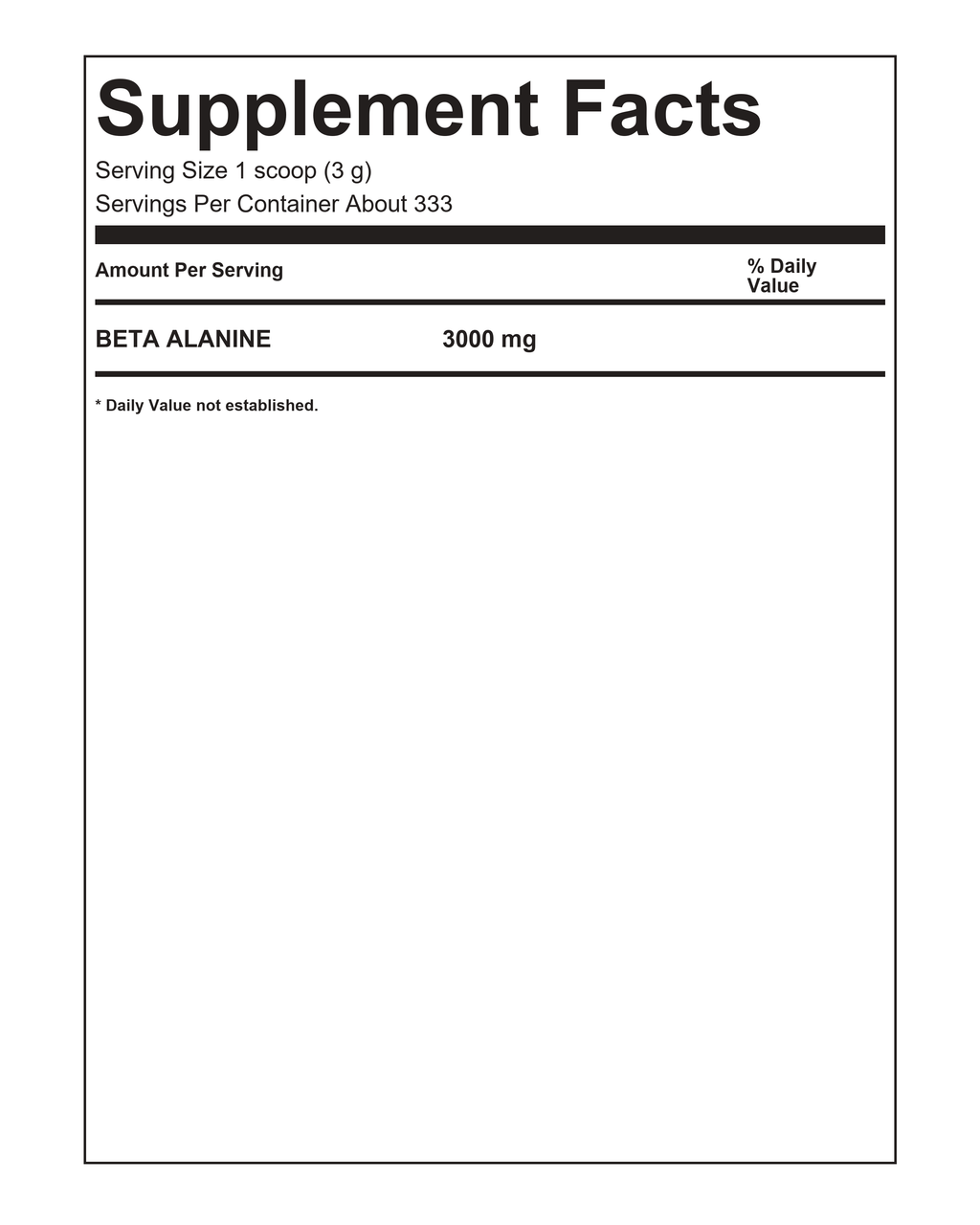 Beta Alanine Powder 1Kg