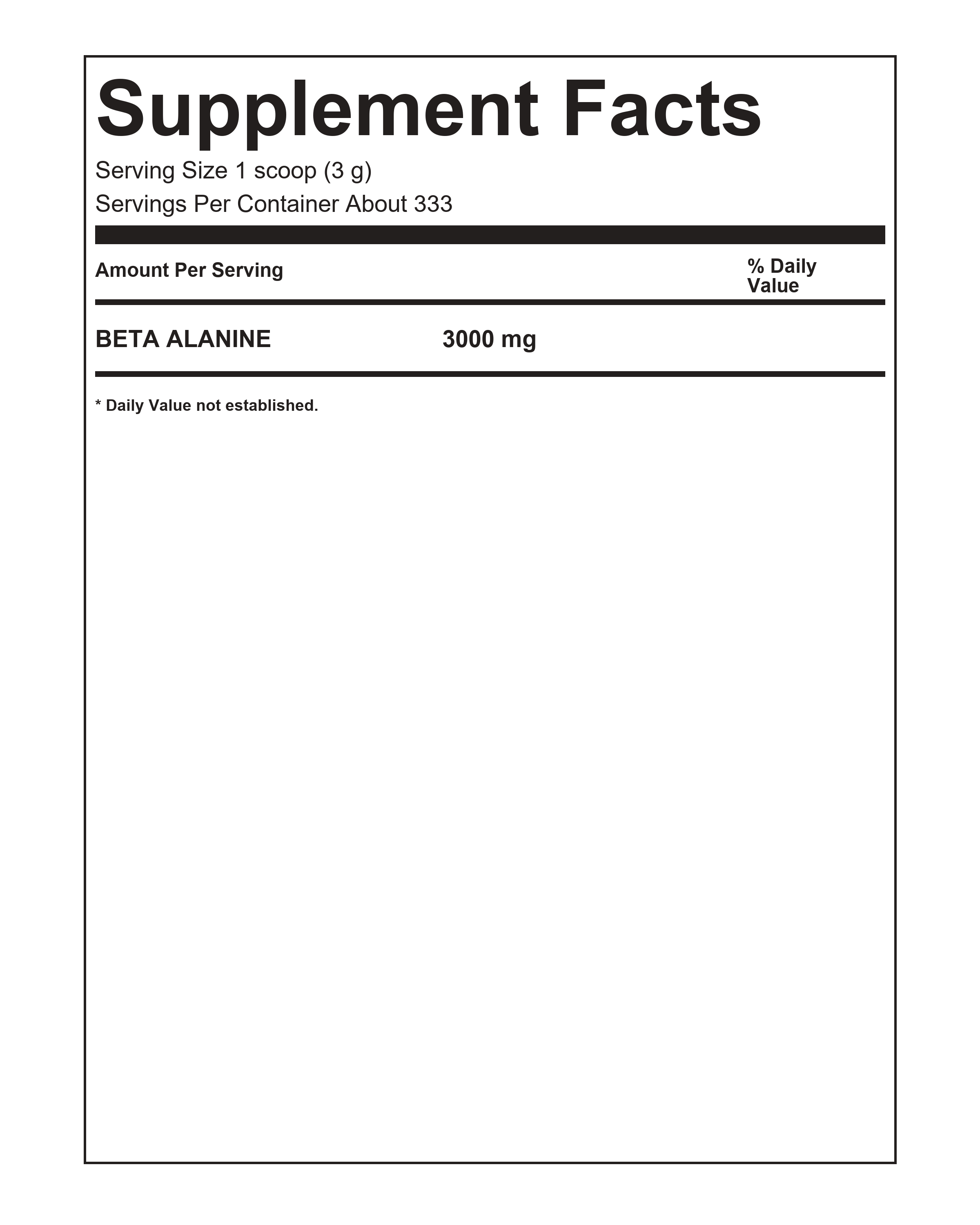Beta Alanine Powder 1Kg